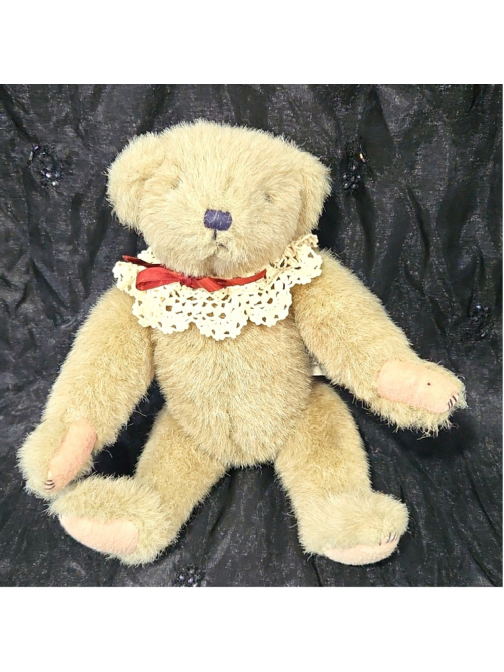 Vintage 1990 Boyds Collection Fully Jointed Teddy Bear, 12" Tall